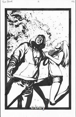 TRUE BLOOD ORIGINAL COMIC ART by MICHAEL GAYDOS SPLASH PAGE IDW HBO