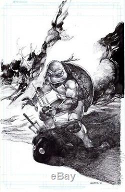 Tales Of Tmnt Ninja Turtles 36 Raphael Original Comic Art Pinup Paul Harmon