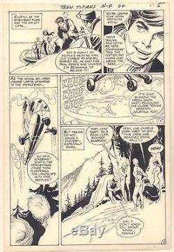 Teen Titans #24 p. 5 Team Tracking on Mountain 1969 art by Gil Kane & Nick Cardy