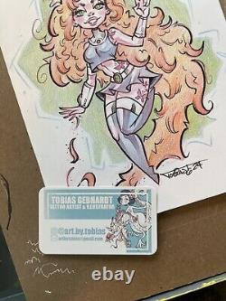 Teen Titans 8 Blank Variant Comic With Original Starfire Sketch Art