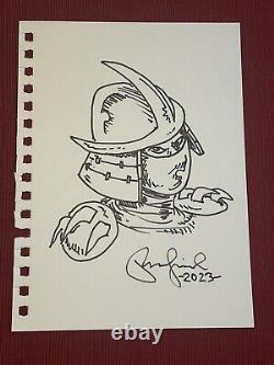 Teenage Mutant Ninja Turtles Shredder Sketch By Peter Laird Original Artwork