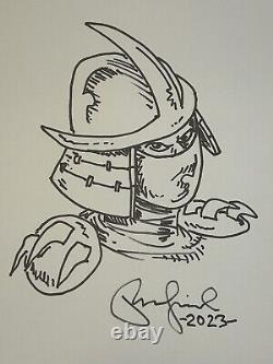 Teenage Mutant Ninja Turtles Shredder Sketch By Peter Laird Original Artwork
