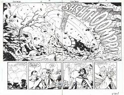 Terra Obscura #5 p. 12-13 DPS Original Art Tom Strong Yanick Paquette Alan Moore