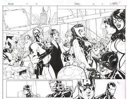 Terry Dodson Avengers 34 Page 30 and 31 DPS Double Page Spread Spider-Man Marvel