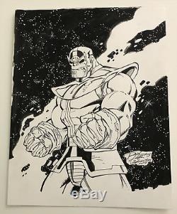 Thanos original art sketch by Ron Lim