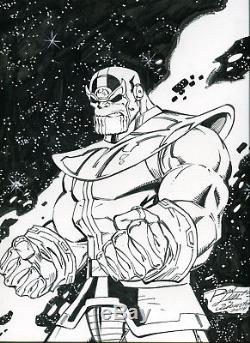 Thanos original art sketch by Ron Lim