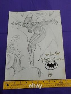 The All New Bat-Girl Pencil Sketch By Adam Hughes Signed