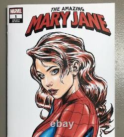 The Amazing Mary Jane 1 Sketch Cover Variant Comic 1 Josh George original blank