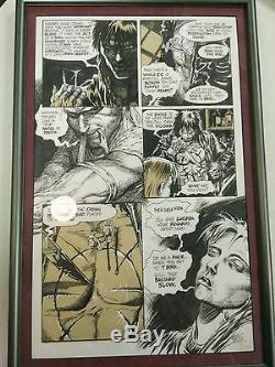 The Crow original interior art page James O'Barr comic book key death scene