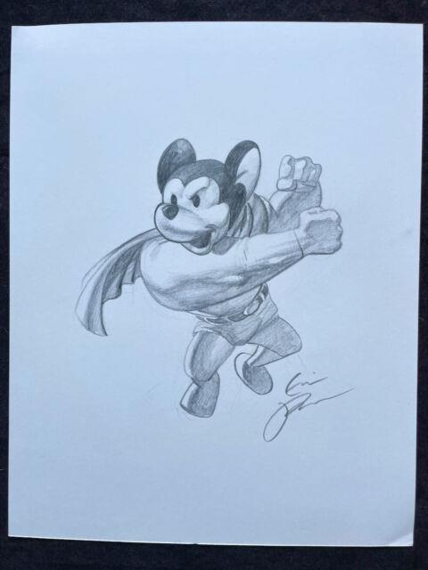 The Goon Style Mighty Mouse, Original Art Sketch By Eric Powell, 11×17