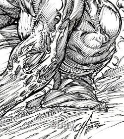 The Maxx. Original, B/W, comic art, sketch, drawing by Calvin Henio