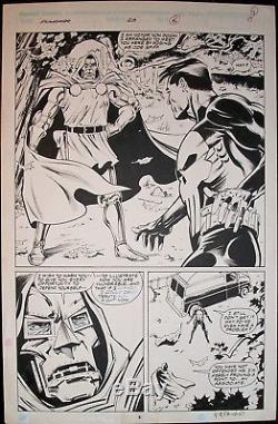 The Punisher #28 Vs Dr. Doom Original Art 1989 Acts Of Vengeance / Bill Reinhold