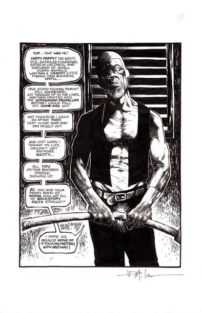 The Superannuated Man #4 P. 8 By Ted Mckeever Original 11x17 Comic Art Splash