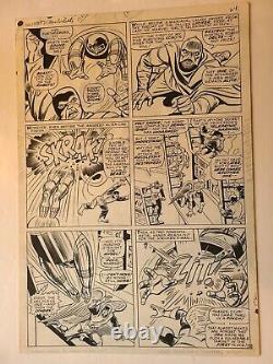 The X-men # 21 Marvel Page 18 1966 Werner Roth Battle Page All The X-men Lg Art
