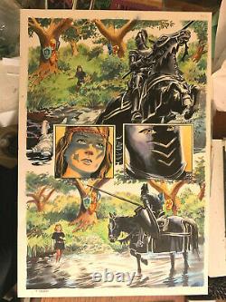 Thomas YEATES Signed, Michael KALUTA Painted ORIGINAL COMIC ART Outlaw Prince