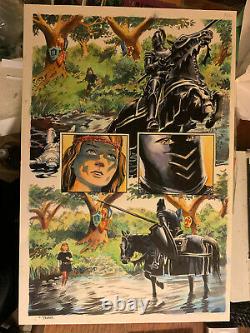 Thomas YEATES Signed, Michael KALUTA Painted ORIGINAL COMIC ART Outlaw Prince