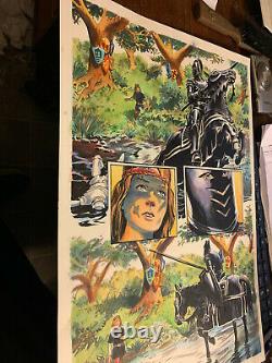 Thomas YEATES Signed, Michael KALUTA Painted ORIGINAL COMIC ART Outlaw Prince