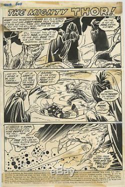 Thor #200 1972 Page 1 Title Page Comic Art By John Buscema 10 X 15