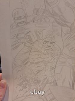 Thor Pencil Sketch By Mike Machlan 12x17 Original Unsigned