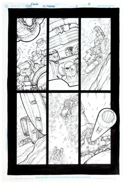 Thundercats Hr #3 Original Comic Art Page Panthro, Tigra, Wiley Kit, Thundertank