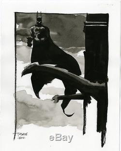 Tim Sale Batman Detailed Ink Wash Commission