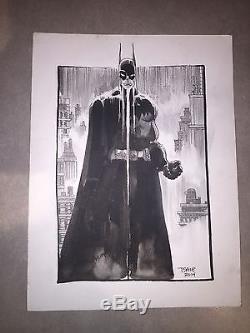 Tim Sale Batman In The Rain Original Art Commission