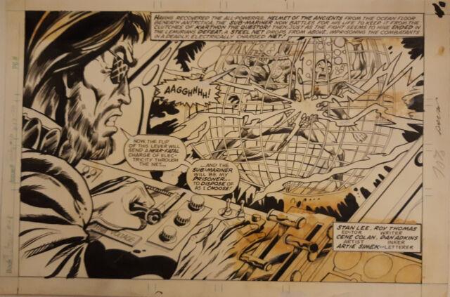 Titans #48 Splash, Sub-mariner, Original Comic Art