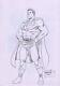 Tom Grummett Signed Original Dc Comic Jla Art Sketch Superman Man Of Steel