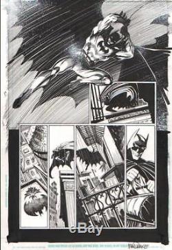 Tom Mandrake Batman Half Splash Original Art-signed By Tom! Free Shipping