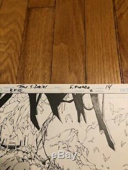 Tony Daniel Original Art Batman Battle For The Cowl #2 Page 14 Splash Page