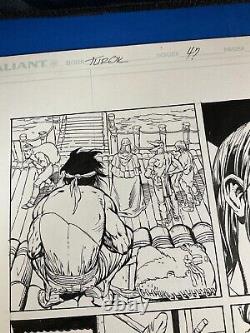 Turok Dinosaur Hunter #47 page 2 Valiant Comics 1996 Original Art