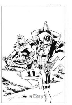 UNCANNY X-MEN #521 Deadpool & Magneto Variant Original Art Cover by Karl Moline