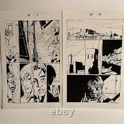 Ultimate Spiderman #54 Pages 7-8 Mark Bagley Original Thibert Hack Shack Studio