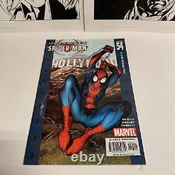 Ultimate Spiderman #54 Pages 7-8 Mark Bagley Original Thibert Hack Shack Studio