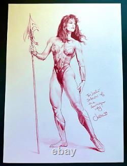 Ultra Rare Signed Julie Bell Wonder Woman Pencil Commission 11X15 1999
