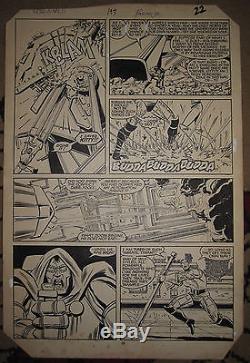 Uncanny X-MEN #197 pg 17 Original Art Colossus DOCTOR DOOM John ROMITA JR 1985