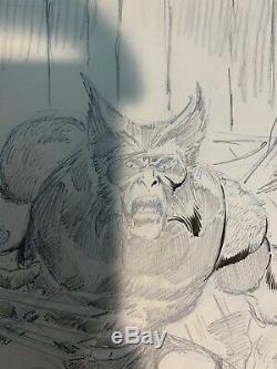 Unpublished John Buscema Wolverine pencilled splash page. Wow