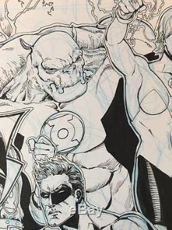 VAN SCIVER GREEN LANTERN VS. PLANET OF THE APES #2 Original COVER ART