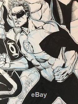 VAN SCIVER GREEN LANTERN VS. PLANET OF THE APES #2 Original COVER ART