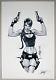 Very Rare J Scott Campbell Hand Signed Lara Croft Tomb Raider Test Print Copic