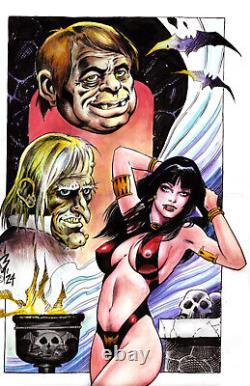 Vampirella And Friends Horror Fantasy Warren Comics E. C. Original Art Burcham