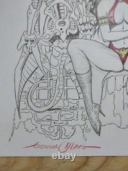 Vampirella Original Art comic Sketch-Gonzalo Mayo