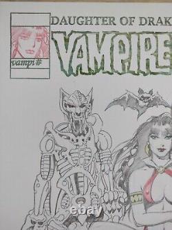 Vampirella Original Art comic Sketch-Gonzalo Mayo