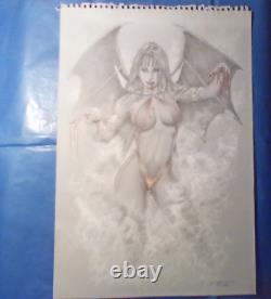 Vampirella original art by Brad Chavarria 2008, 12x17.5 Vampirella's Thirst