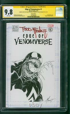 Venom 1 CGC 9.8 2X SS Original art Todd McFarlane Spider Man Hardy Movie Sketch