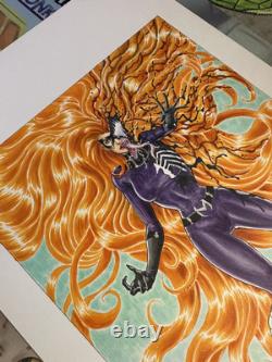 Venomize Medusa from the Inhumans Original Comic Art by Sheldon Goh Venomize Medusa from the Inhumans Original Comic Art by Sheldon Goh
