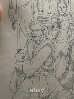 Vintage 2005 Star Wars original Pencil 11 X 17 Comic Art By Ron Lim