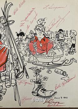 Vintage original cartoonist original comic art July 5, 1961