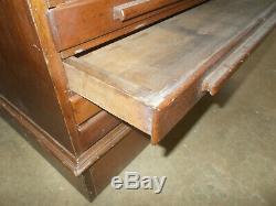 Vtg Antique 18 Drawer Oak Cabinet 4 Art Maps Blueprints Comics Jewelry Papers