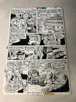 WHITE FANG original art MARVEL CLASSICS #32 Jack London 1978 RIVERBOAT CARRIAGE